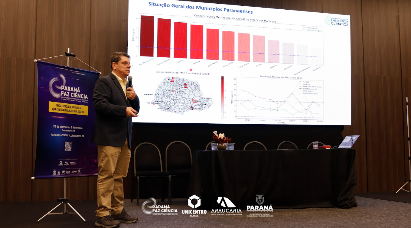 Palestra sobre poluição do ar abre as atividades do último dia do Paraná faz Ciência